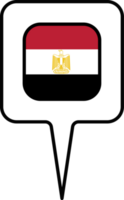 Egypt flag Map pointer icon, square design. png