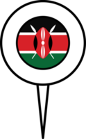 Kenya flag pin location icon. png