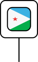 djibouti flagga fyrkant stift ikon. png