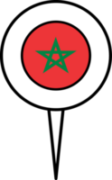 Marrocos bandeira PIN localização ícone. png