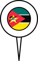 Moçambique bandeira PIN localização ícone. png