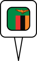 Zambia vlag pin plaats icoon. png