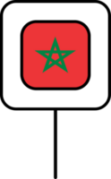 Marocco bandiera piazza perno icona. png