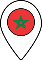 marocko flagga Karta stift navigering ikon. png