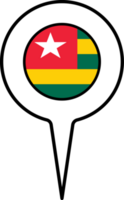 Togo flag Map pointer icon. png