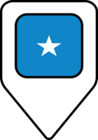 Somalia flag map pin navigation icon, square design. png