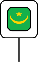 Mauritania bandera cuadrado alfiler icono. png