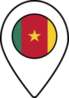 Cameroon flag map pin navigation icon. png