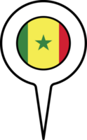 Senegal bandeira mapa ponteiro ícone. png