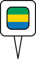 Gabon vlag pin plaats icoon. png