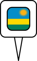 Ruanda Flagge Stift Platz Symbol. png