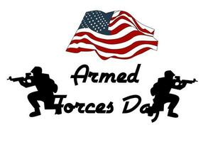 Armed Forces Day Design for template, poster, Background, Greeting Card. Vector illustration.