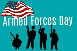 Armed Forces Day Design for template, poster, Background, Greeting Card. Vector illustration.