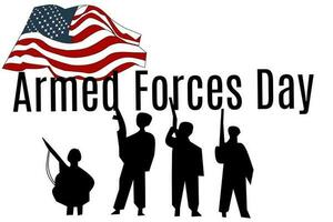 Armed Forces Day Design for template, poster, Background, Greeting Card. Vector illustration.