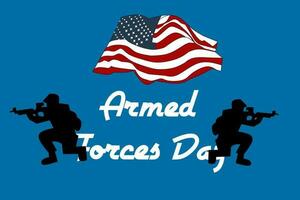 Armed Forces Day Design for template, poster, Background, Greeting Card. Vector illustration.