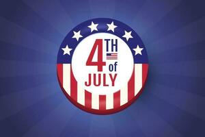 Vector banner for 4 th of july on abstract background