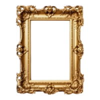 Vintage picture frame, luxury photo frame, png