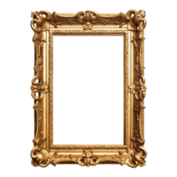 Vintage picture frame, luxury photo frame, png