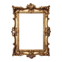 Vintage picture frame, luxury photo frame, png