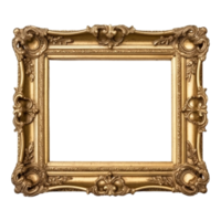 Vintage picture frame, luxury photo frame, png