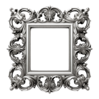 Vintage picture frame, luxury photo frame, png