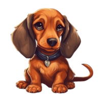 bassotto cane clipart, ai generato png