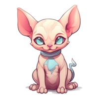 Sphynx Katze Clip Art, ai generiert png