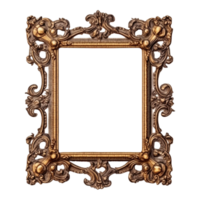 Vintage picture frame, luxury photo frame, png