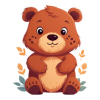 Urso desenho animado elemento png