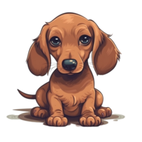 Dackel Hund Clip Art, ai generiert png