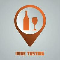 Wine Tasting Vector Symbol, Isolated Background.