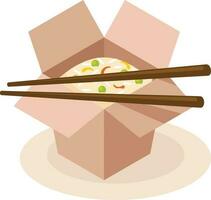 Takeaway Food Box, Isolated Background. vector