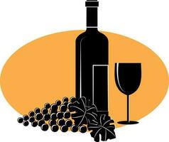 Wine Label Graphics, Isolated Background. vector