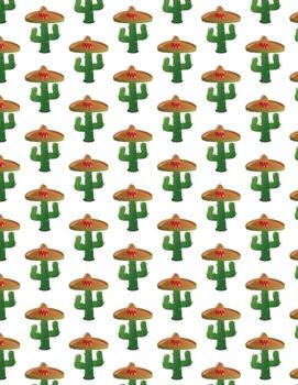 Desierto cactus sin costura patrón, aislado antecedentes. vector