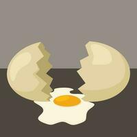 Breakfast With Eggs, Isolated Background. vector