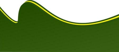 Green Wavy Design, Isolated Background. vector