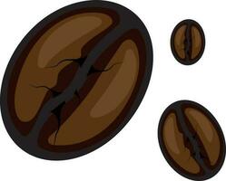 Coffee Beans Vector Clip Art, Isolated Background.