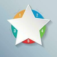 Infographics Star Design Element, Isolated Background. vector