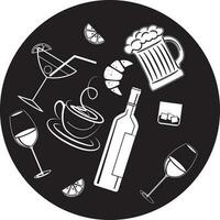 Food And Drink Vector Concept, Isolated Background.