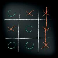 Tic-Tac-Toe, Isolated Background. vector