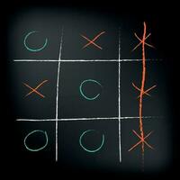 Tic-Tac-Toe, Isolated Background. vector