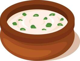 Cream Soup Vector Clip Art, Isolated Background.