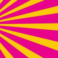 Pink And Yellow Sunbeams, Isolated Background. vector