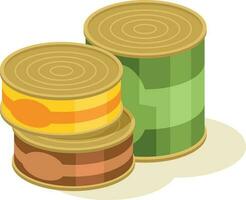 Canned Food, Isolated Background. vector