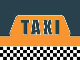 Background With Taxi Sign, Isolated Background. vector