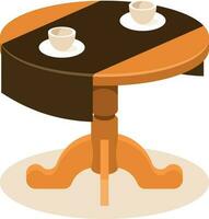 Wooden Table, Isolated Background. vector