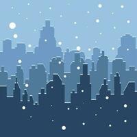 Winter In The City, Isolated Background. vector