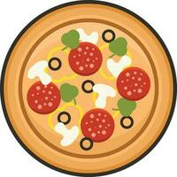 Pizza Meal, Isolated Background. vector