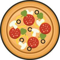 Pizza comida, aislado antecedentes. vector