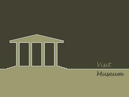 Visit Museum, Isolated Background. vector